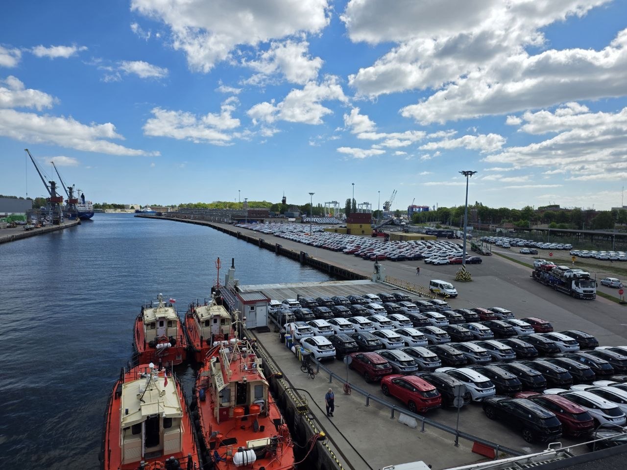 Cars at delivery port